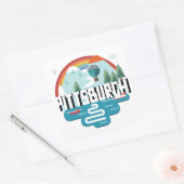 Pittsburgh | Cityscape Design Vierkante Sticker (Envelop)