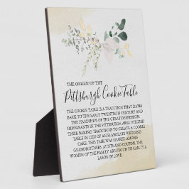 PITTSBURGH COOKIE-TABEL VOOR AFBEELDINGEN FOTOPLAAT