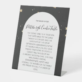 PITTSBURGH COOKIE-TABEL VOOR AFBEELDINGEN RECLAMEBORD MET VOETSTUK