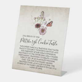 PITTSBURGH COOKIE-TABEL VOOR AFBEELDINGEN RECLAMEBORD MET VOETSTUK