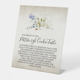 PITTSBURGH COOKIE-TABEL VOOR AFBEELDINGEN RECLAMEBORD MET VOETSTUK