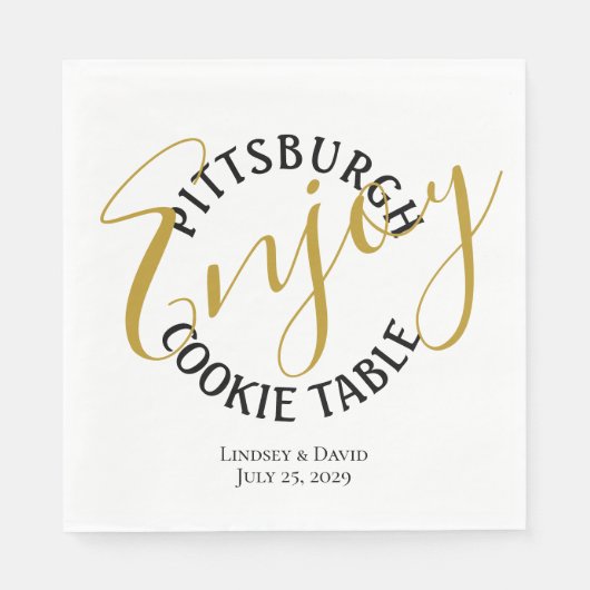 Pittsburgh Cookie Table Favor Bag Servet (Voorkant)