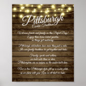 Pittsburgh Cookie Table No Yinz Mariage Poster (Devant)