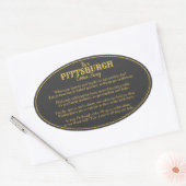 Pittsburgh Cookie Table Thing Gedicht Ovale Sticker (Envelop)