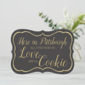 Pittsburgh Cookie Tafel Allemaal Yinz Nodig Bord Kaart (Staand voorkant)