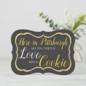 Pittsburgh Cookie Tafel Bord Kaart (Staand voorkant)