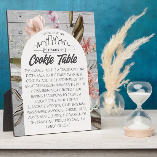 PITTSBURGH COOKIE TAFEL TEKEN TROUWTAFEL TEKEN FOTOPLAAT (Zijkant)