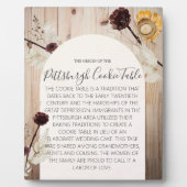 PITTSBURGH COOKIE TAFEL TEKEN TROUWTAFEL TEKEN FOTOPLAAT (Voorkant)