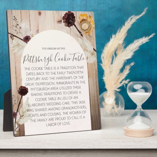 PITTSBURGH COOKIE TAFEL TEKEN TROUWTAFEL TEKEN FOTOPLAAT (Zijkant)