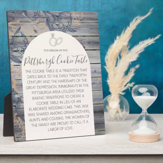 PITTSBURGH COOKIE TAFEL TEKEN TROUWTAFEL TEKEN FOTOPLAAT (Zijkant)