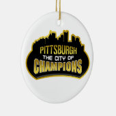 Pittsburgh de stad Champions Keramisch Ornament (Rechts)