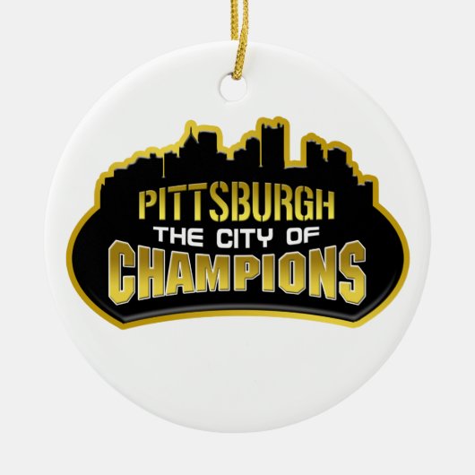 Pittsburgh de stad Champions Keramisch Ornament (Voorkant)