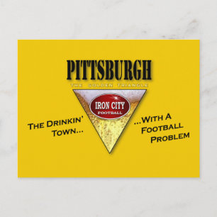 Pittsburgh een Drink stad met een Football problee Briefkaart