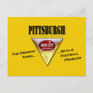 Pittsburgh een Drink stad met een Football problee Briefkaart