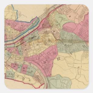Pittsburgh en Allegheny Vierkante Sticker