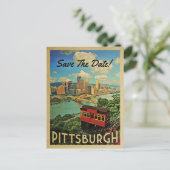 Pittsburgh Enregistrer La Date Cartes Postales Vin (Debout devant)