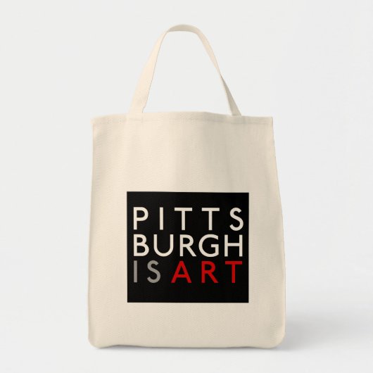 Pittsburgh est sac d'épicerie réutilisable d'art (Devant)