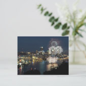 Pittsburgh Fireworks Briefkaart (Staand voorkant)