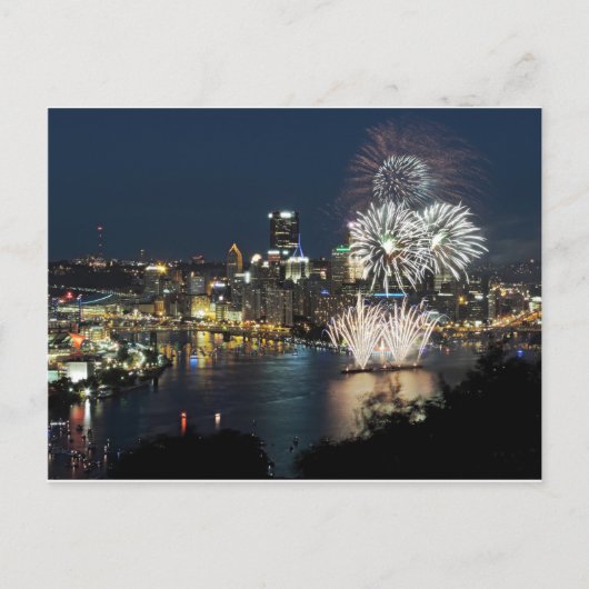 Pittsburgh Fireworks Briefkaart (Voorkant)