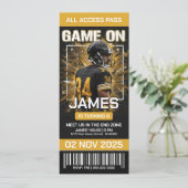 Pittsburgh Football Ticket Birthday Invitation (Debout devant)