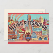 Pittsburgh Geïllustreerd Briefkaart (Voorkant / Achterkant)