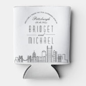 Pittsburgh gestileerde skyline | Bruiloft Koelbox Blikjeskoeler (Voorkant)