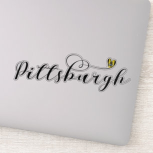 Pittsburgh Heart Flag Sticker