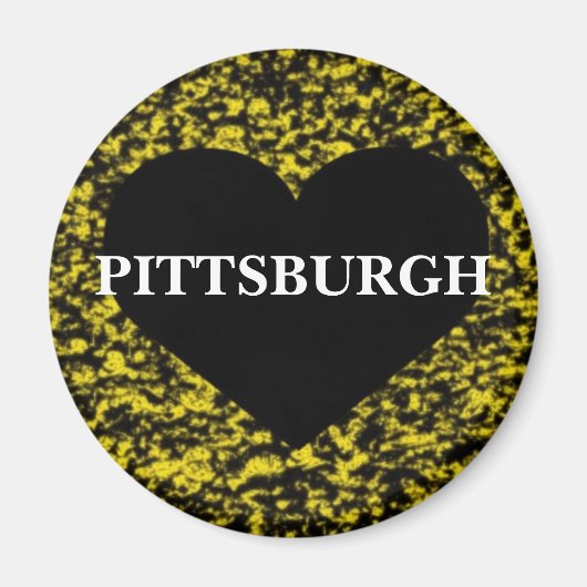 Pittsburgh Heart Magneet (Voorkant)