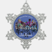 Pittsburgh in graffiti tin sneeuwvlok ornament (Voorkant)