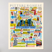 Pittsburgh Language Fun Pittsburghese Artwork Poster (Voorkant)