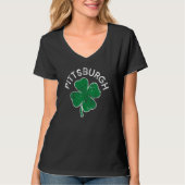 Pittsburgh Lucky C St Patrick's Day Distress T-shirt (Voorkant)