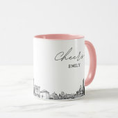 Pittsburgh Mug de café Mariage personnalisé (Devant droit)