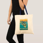 Pittsburgh, PA | Bird's Eye Uitzicht Tote Bag (Voorkant (product))