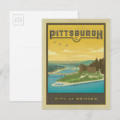 Pittsburgh, PA - Bridgestad Briefkaart (Voorkant / Achterkant)
