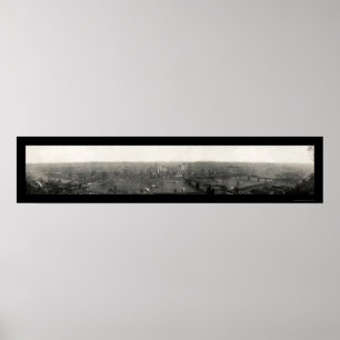 Pittsburgh PA Panorama Foto 1908 Poster