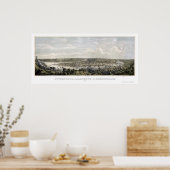 Pittsburgh, PA Panorama Map - 1871 Poster (Keuken)