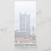 Pittsburgh PA Skyline Wedding Menu (Achterkant)