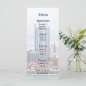 Pittsburgh PA Skyline Wedding Menu (Staand voorkant)