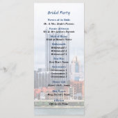 Pittsburgh PA Skyline Wedding Programme Programma (Achterkant)
