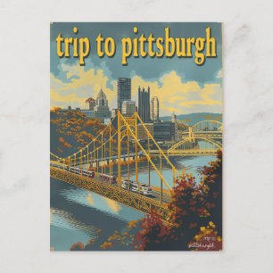 Pittsburgh, PA-Vintage Briefkaart