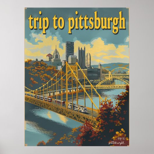 Pittsburgh, PA-Vintage Poster (Voorkant)
