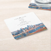 Pittsburgh Paper Onderzetter Save the Date (Schuin)