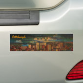Pittsburgh Par Moonlight Bumper Sticker (En voiture)