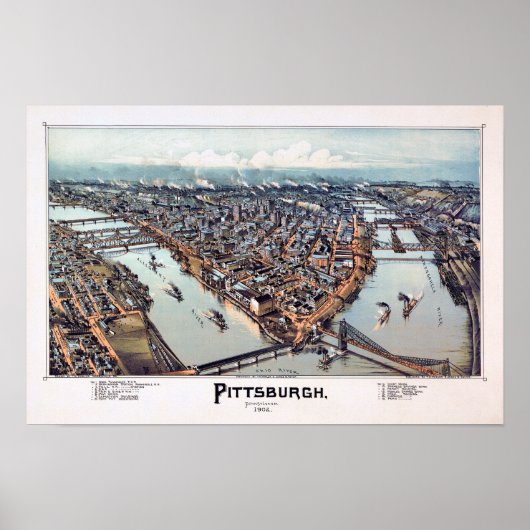 Pittsburgh Pennsylvania 1902 Poster (Voorkant)