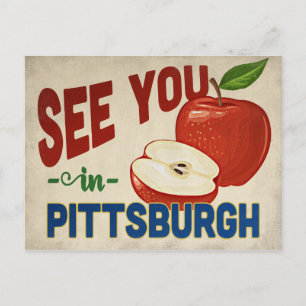 Pittsburgh Pennsylvania Apple - Vintage Travel Briefkaart