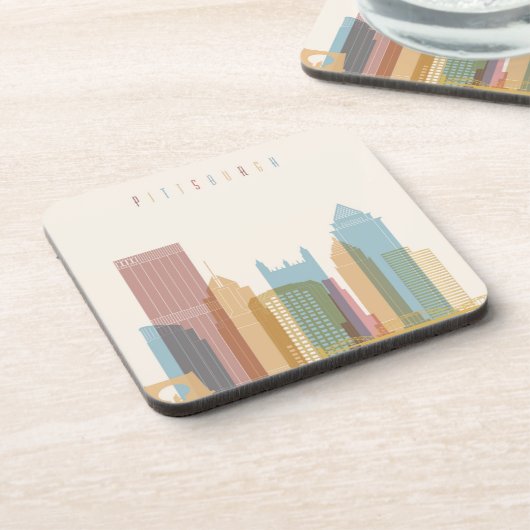 Pittsburgh, Pennsylvania | City Skyline Onderzetter (Linkerzijde)