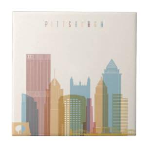 Pittsburgh, Pennsylvania City Skyline Tegeltje
