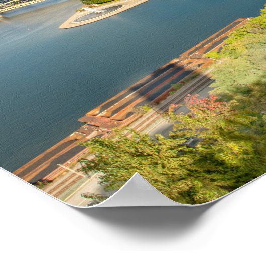 Pittsburgh Pennsylvania Duquesne Inline Uitzicht Poster (Hoek)