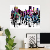 Pittsburgh, Pennsylvania, graffiti Poster (Thuiskantoor)
