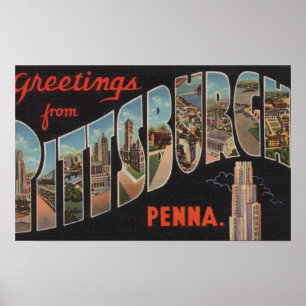 Pittsburgh, Pennsylvania - Grote letterscènes Poster